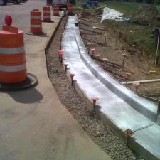 Concrete curbs construction