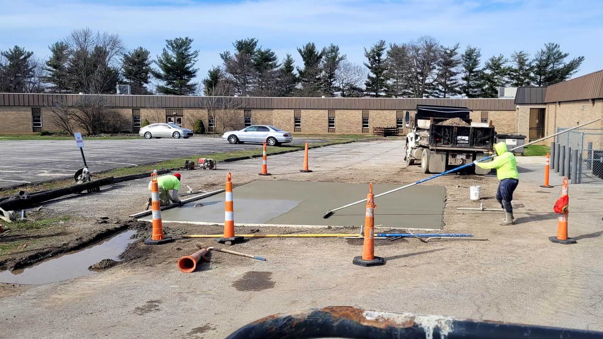commercial concrete pavement