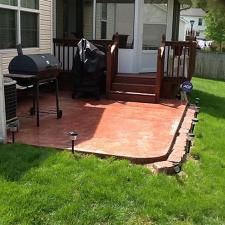 Stained concrete patio
