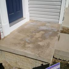 Concrete resurfacing before stoop