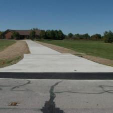 Residential concrete driveway installation