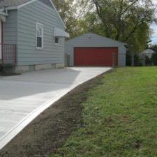 Residential concrete driveway