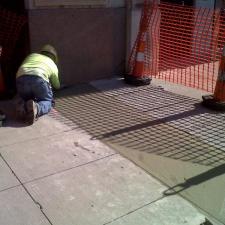 Concrete sidewalk construction