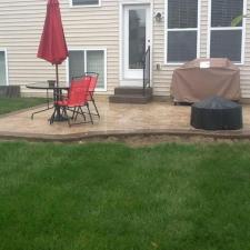 Back patio decorative concrete photo
